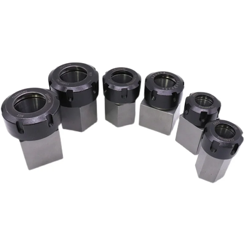 Imagem -06 - Praça Pinça Chuck Assento para Torno Cnc Gravura Máquina de Corte Porta-ferramentas Bloco Aço Duro Hex Er25 Er32 Er40 Alta Qualidade