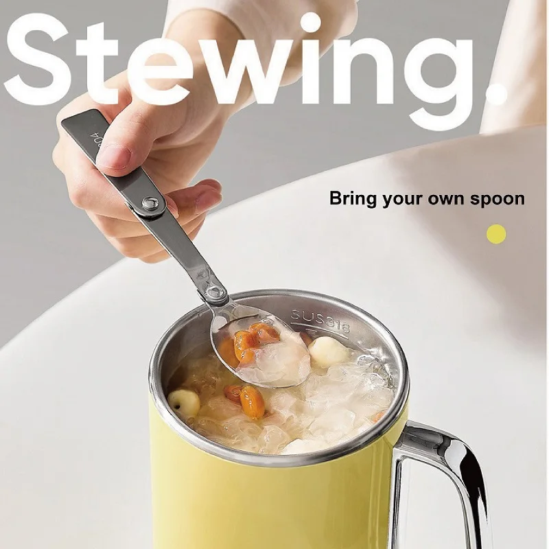 Multifunction Electric Stew Pot 450ml Warm Milk Cup Mini Health Kettle Office Flower Teapot Portable Keep Warm Electric Hot Cup