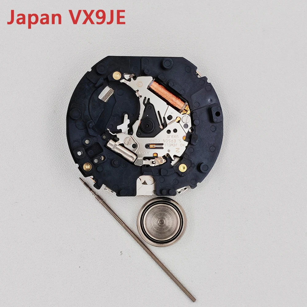 Japan Import VX9JE Quarzuhrwerk Mod Teile Ersatz mit Original Batterie Stem VX9JE Elektrisches Uhrwerk