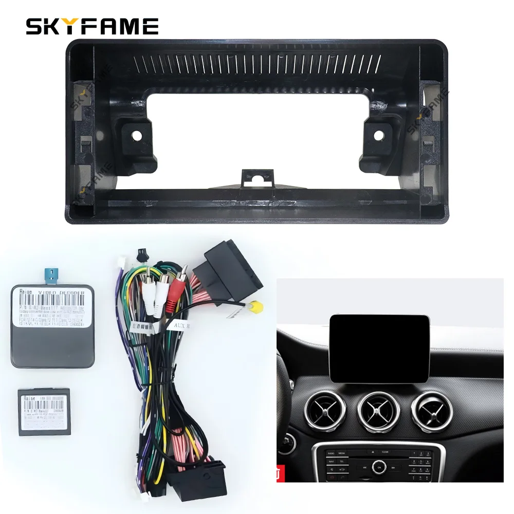 SKYFAME 12.3 بوصة إطار السيارة فآسيا محول Canbus فك أندرويد راديو داش تركيب لوحة عدة لبنز GLA X156 الفئة أ W176