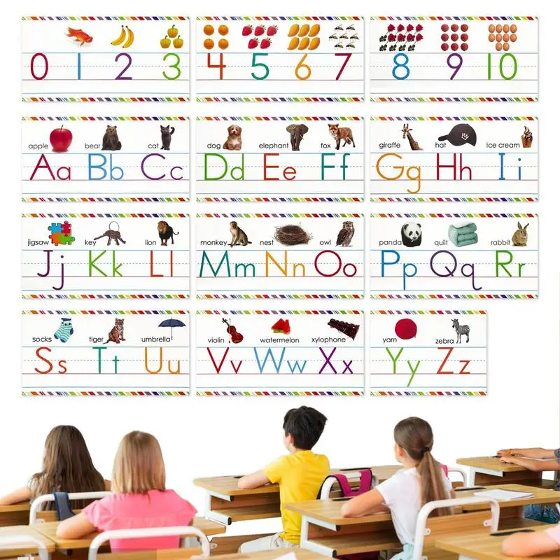 

Classroom Alphabet Wall Decorations Alphabet Display Set Bulletin Board Set Alphabet Wall Chart Interactive Colorful For