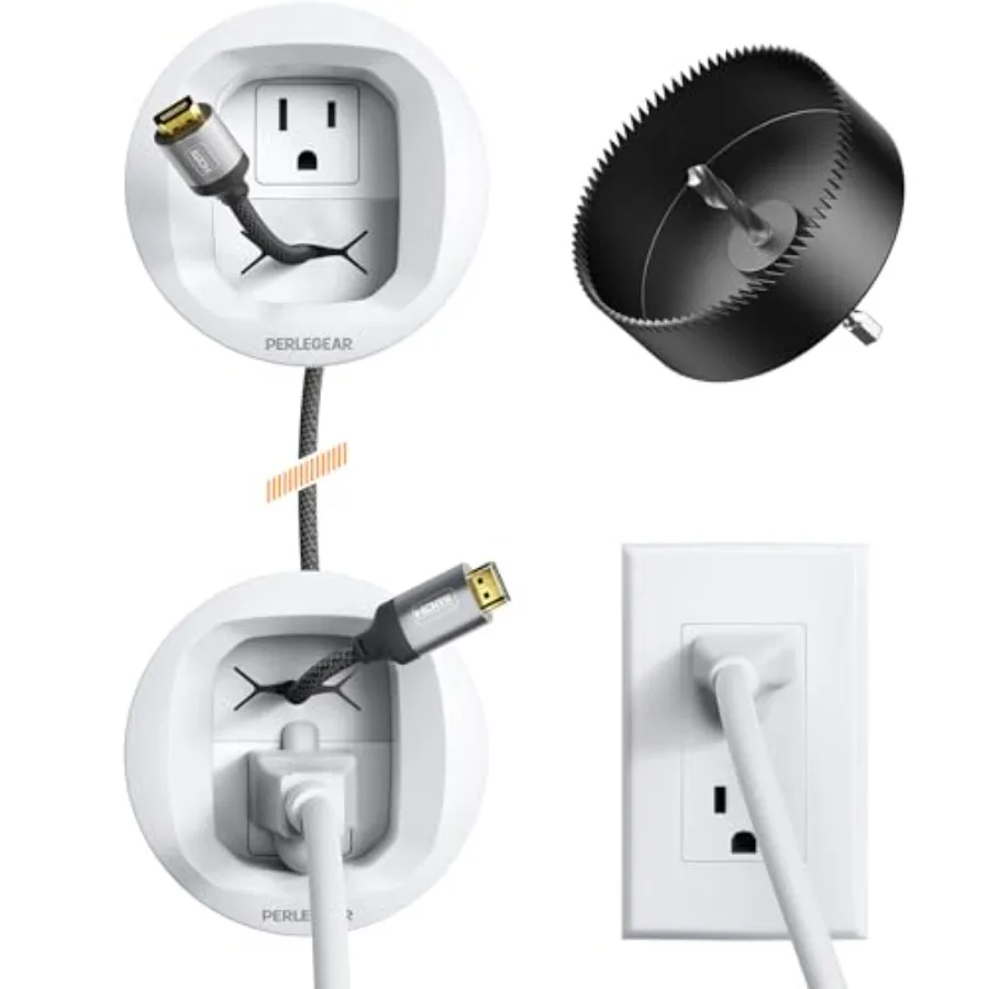 

in-Wall Cable Management Kit TV Cord Hider for Wall Mounted TV and Speakers Power and Low Voltage Wire Management. Includes Dri