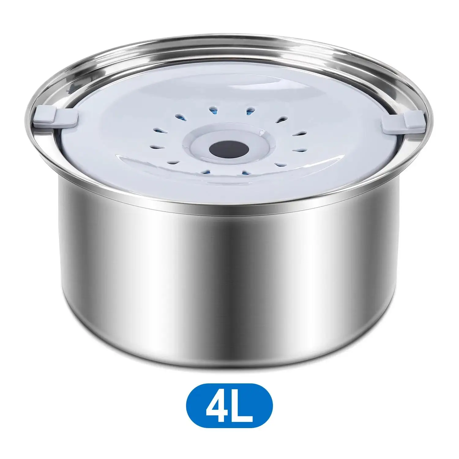 4L Dog Large Bowl No Spill Smartoo Water Capacity Stainless Steel Dog & Water - No & Spill Slow Feeder Splash Proof Zero Drip