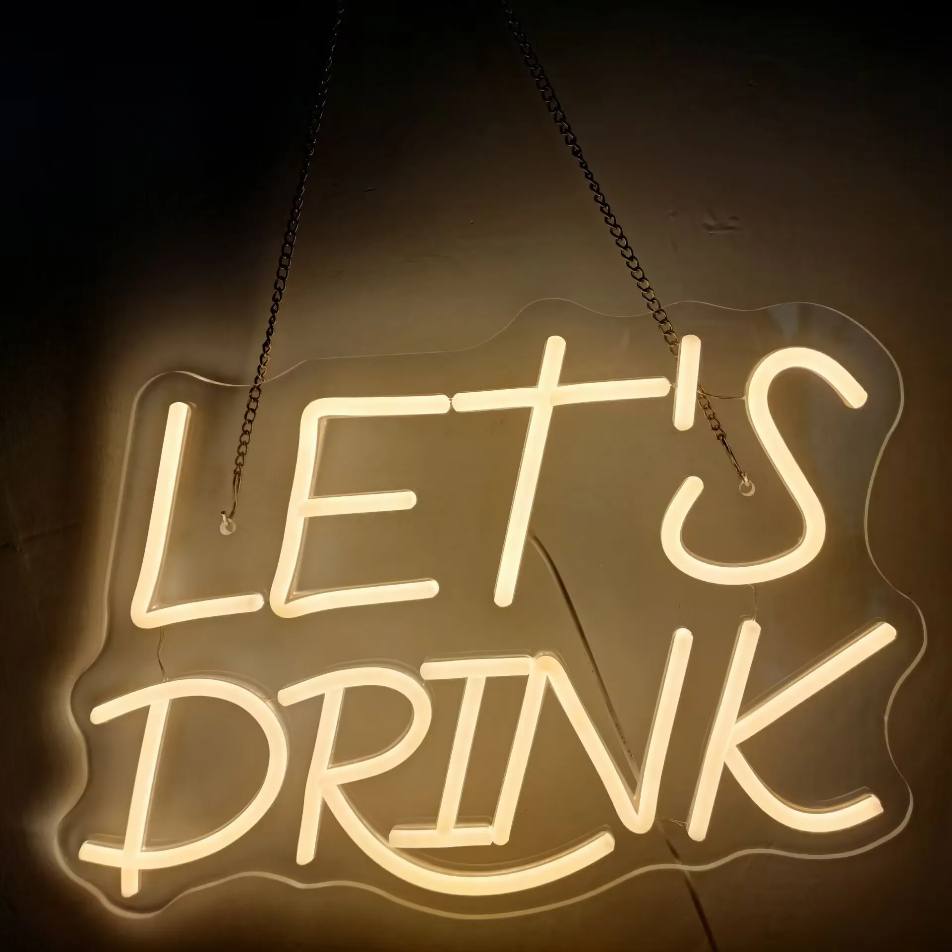 دع المشروبات النيون تسجيل USB عكس الضوء LED ضوء النيون تسجيل ل غرفة نوم غرفة معيشة حفلة عيد ميلاد هدية الجدار الديكور #3