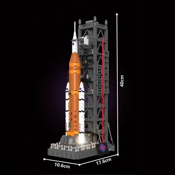Creative Expert Moon Landing Program Space Rocket X Buildings Blocks Sets Launch System Tower Spaceship Model Bricks Toys 869PCS view 3
