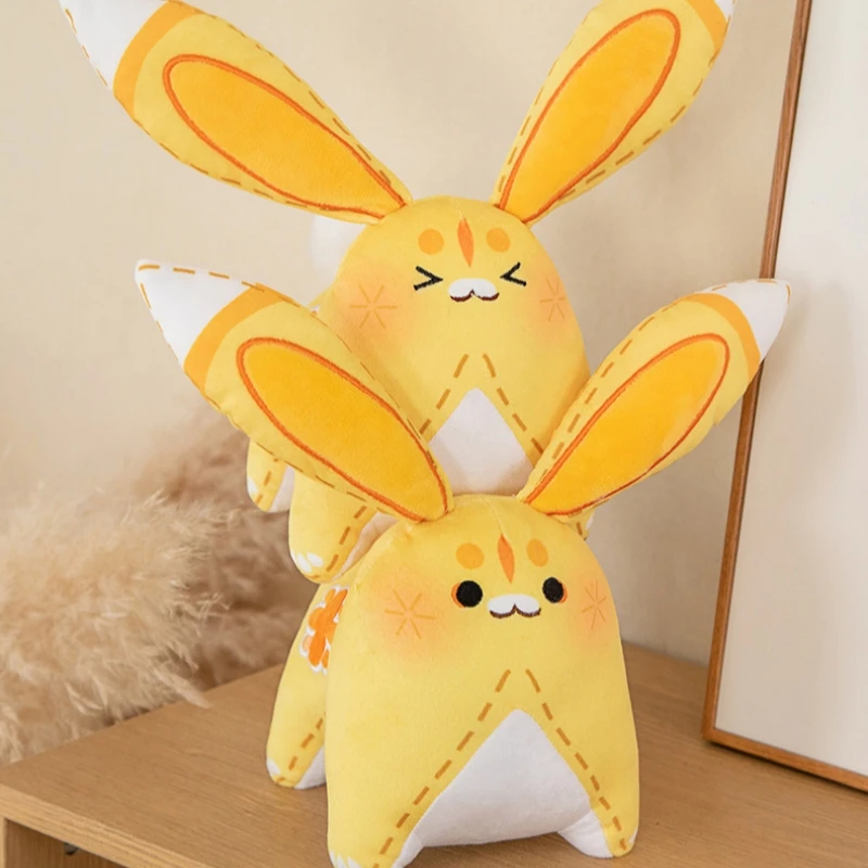 Cojín de peluche de conejo Genshin Impact Yaoyao Yuegui, muñeco de algodón suave, almohada de decoración para fanáticos del juego Genshin, 35cm