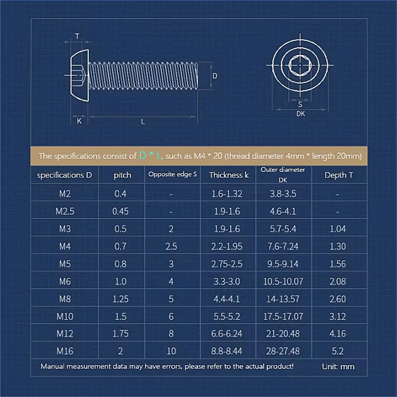 M2 M2.5 M3 M4 M5 M6 M8 Black Nickel Grade 10.9 High Strength Round Button Head Allen Cap Screw Bolt Hexagon Socket Screws