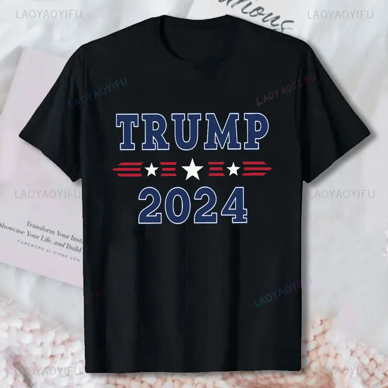 Donald Trump 2024 USA Election America Men Women Unisex T Shirt Trump 2024 Graphic T-Shirts Hip-hop Fashion Streetwear Tee Tops