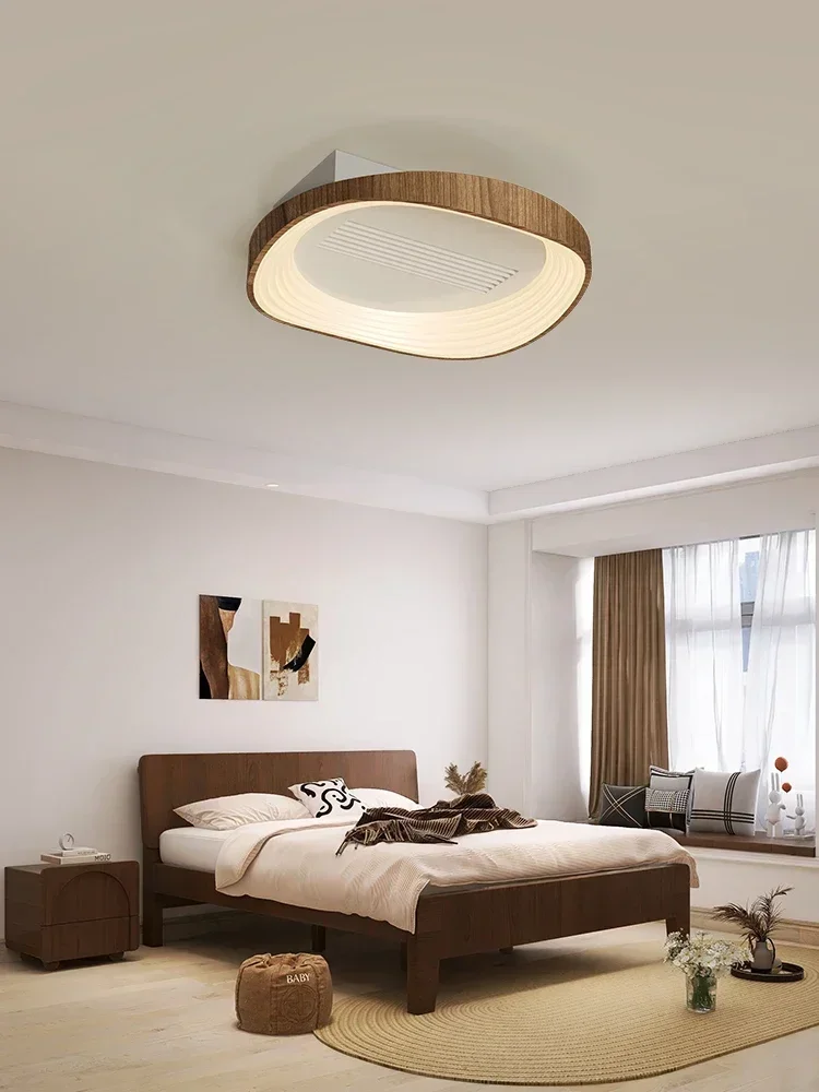 

220V wind wheel bladeless fan lamp full spectrum eye protection cloud bedroom ceiling lamp simple invisible restaurant lampfan