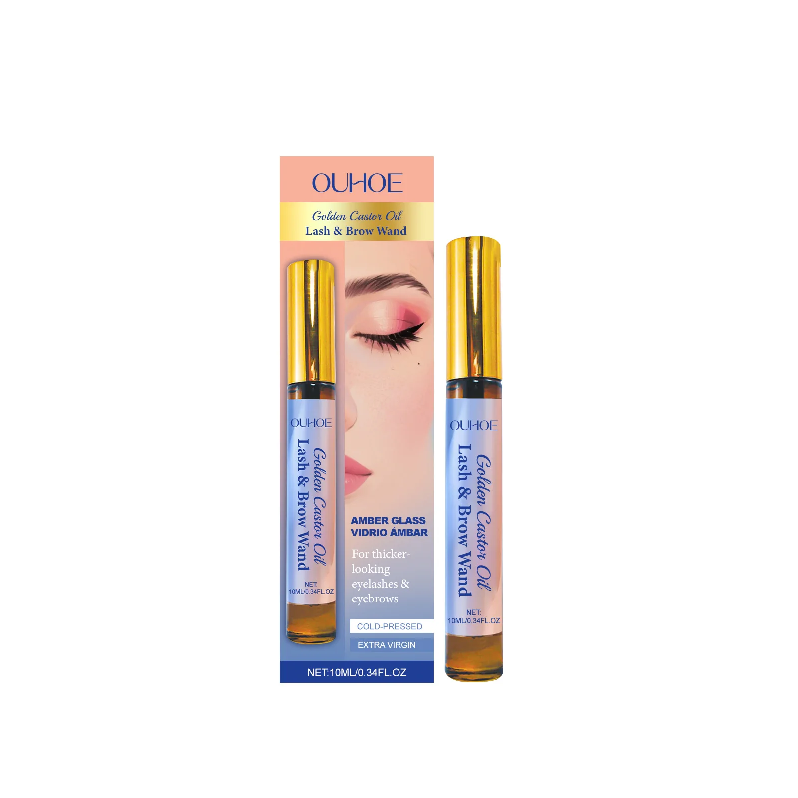 Olio di ricino Olio essenziale Crescita delle ciglia Siero Enhancer Più lungo Più pieno Più spesso Curling Lash Trattamento Ascensore Allungamento Snello