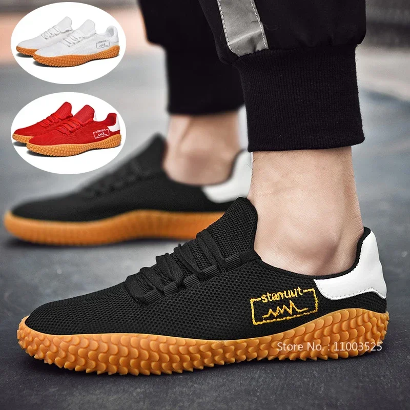 Men Badminton Shoes Fashion Breathable Weave Casual Sneakers Male Lightweight Rubber Sole Leisure Shoes Walking Sport Footwear