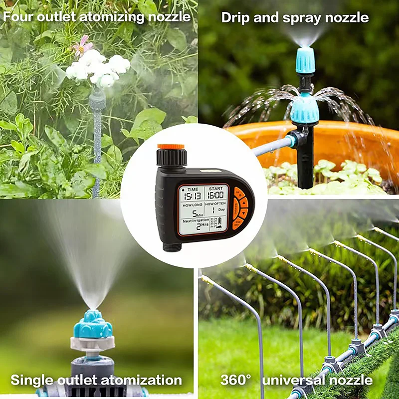 

10/30/50m Hose Watering Drip Irrigation Kit With Intelligent Timer Garden Plant Automatic Timed Watering Device Irrigation Tools