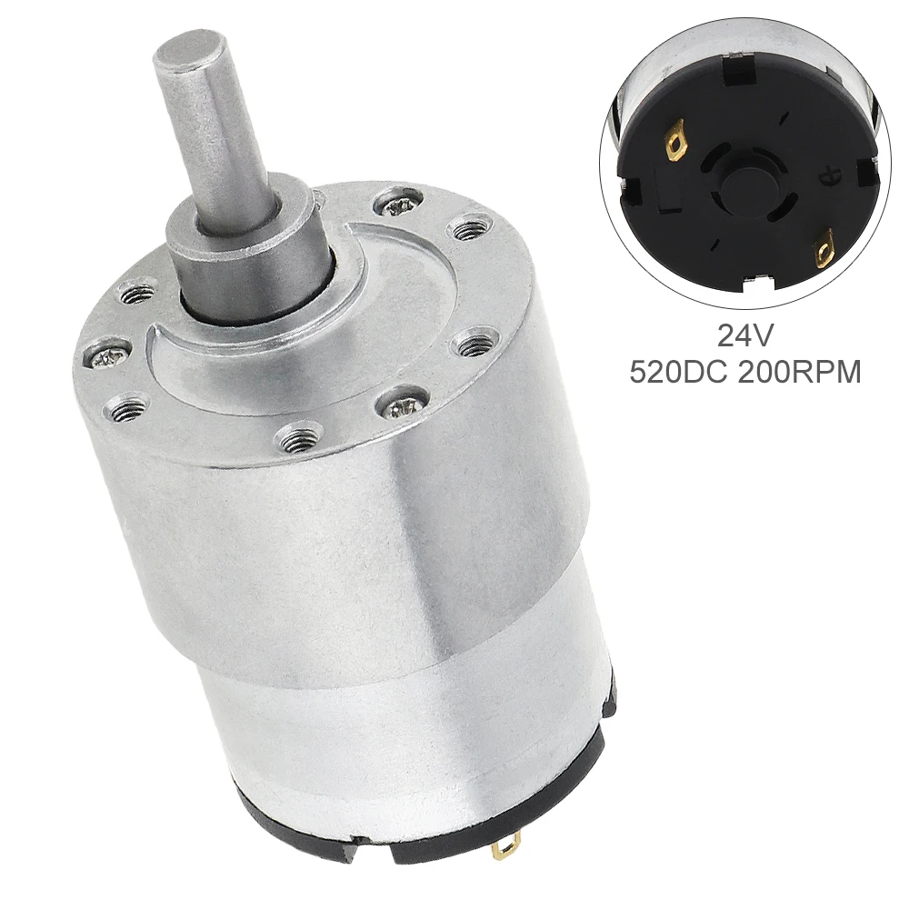 DC Motors 37GB-520 DC24V 200RPM Mini Reducer Motor with Metal Gear and High Torque for Smart Toilet / Robot