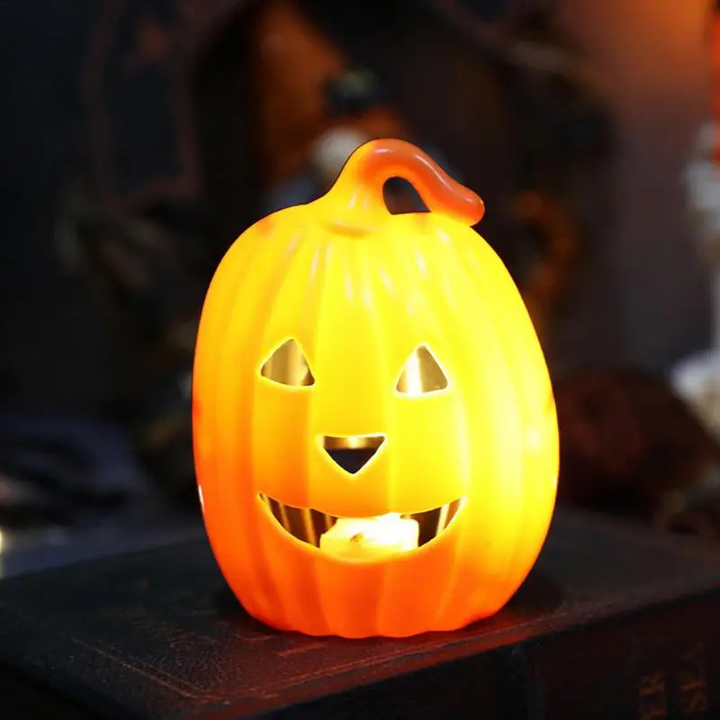 Halloween Pumpkin Lantern Table Centerpiece Outdoor Decoration Halloween Pumpkin Lantern Festive Safe Led Halloween Pumpkin For