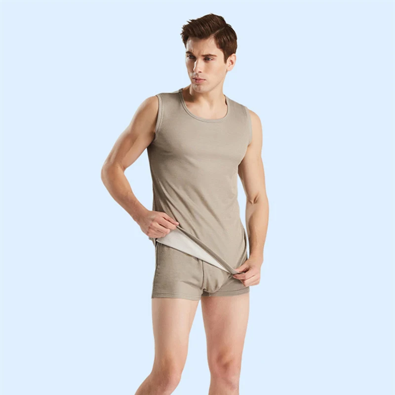 Military Silver Fiber Stretchy Top Vest EMF Blocking Faraday Fabric Underwear Anti-radiation Shirt Sleeveless Antibacterial