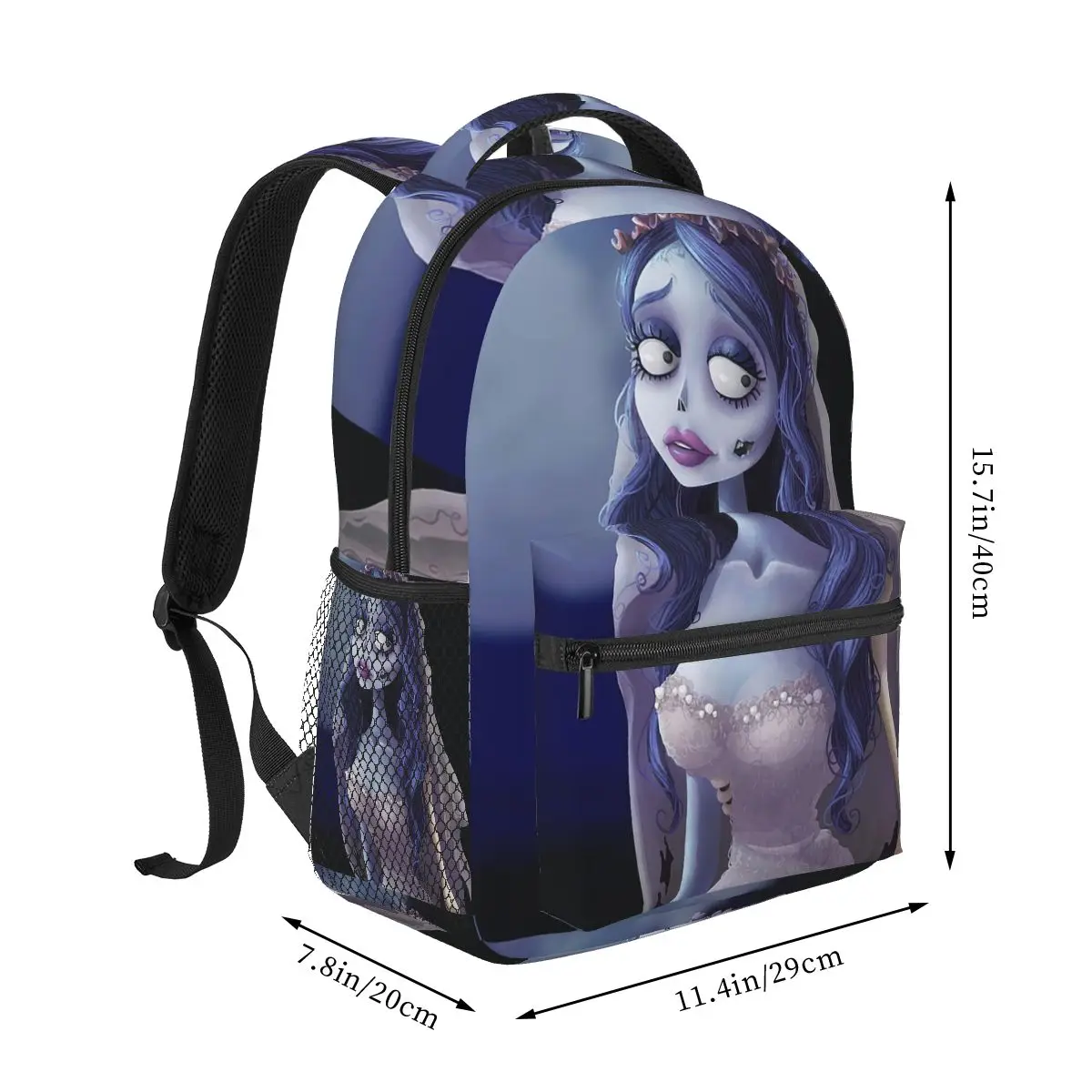 Emily The Corpse Bride Backpacks Boys Girls Bookbag Children School Bags Cartoon Travel Rucksack Shoulder Bag Large Capacity