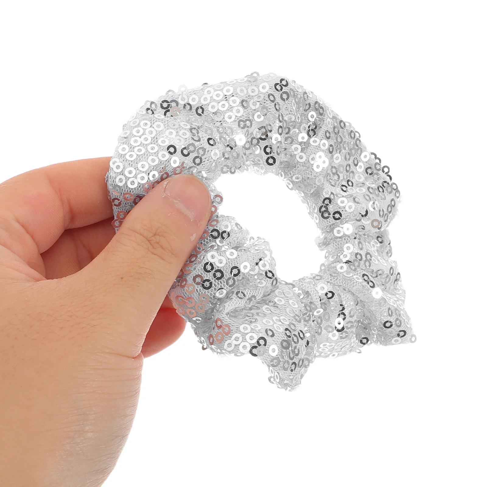 

10Pcs Sparkly Sequin Hair Scrunchies Glitter Elastic Ties for Women Girls Shiny Party Wedding Hairstyling Accessories