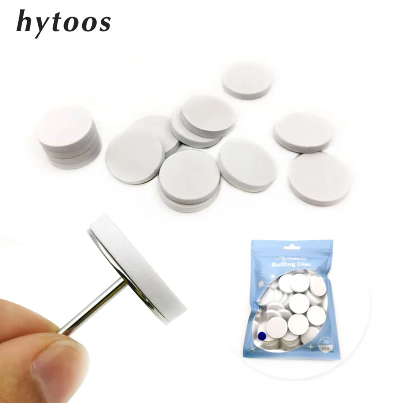 

HYTOOS 25mm Buffing Disc 50pcs/Bag Polishing Sanding Paper No Metal Disk Electric Nail Drill Bits Machine Drills Accessories