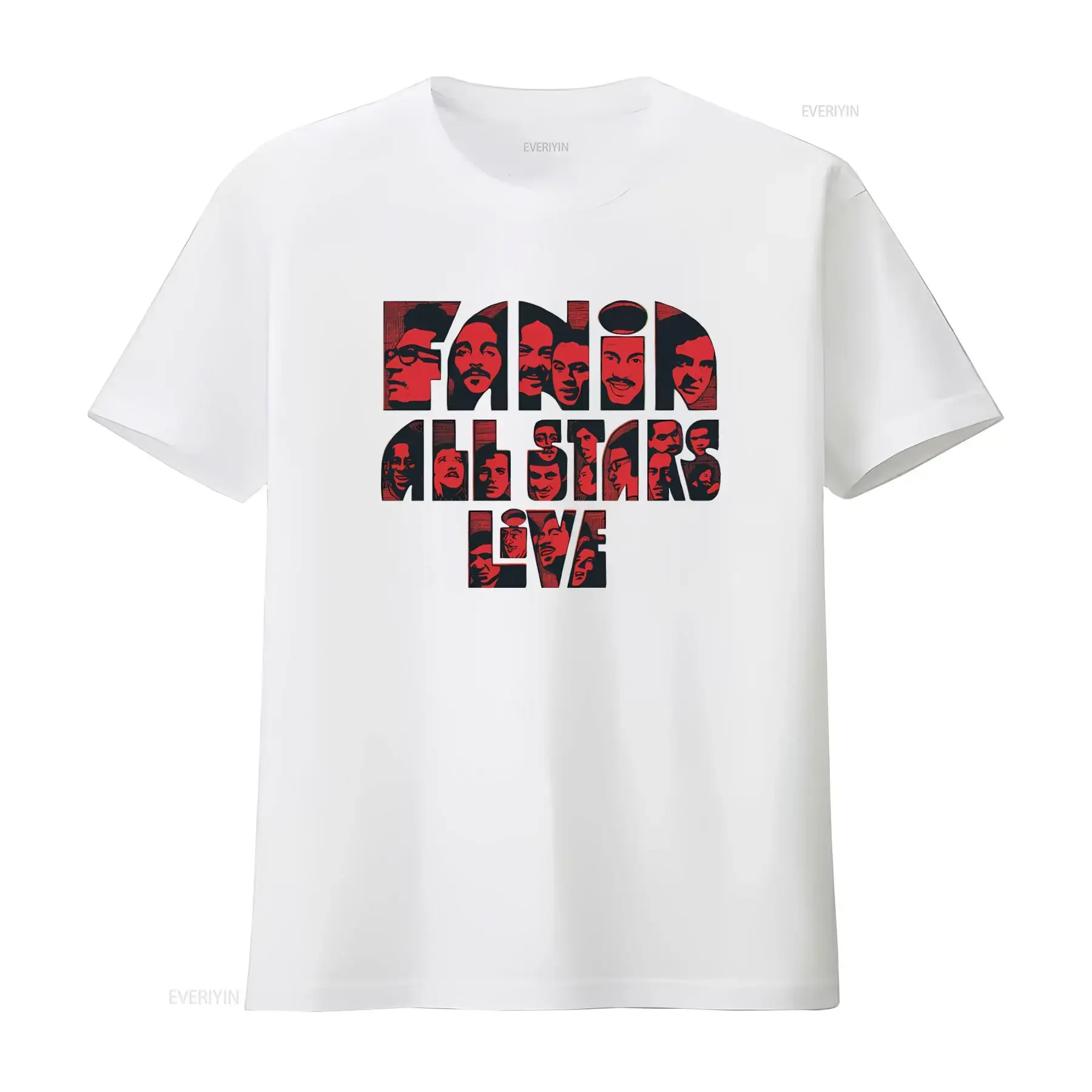Fania All Stars Live Latin Salsa 70s Music Hector Lavoe Willie Colon T Shirt vintage Washed fashion Comfortable Casual homme