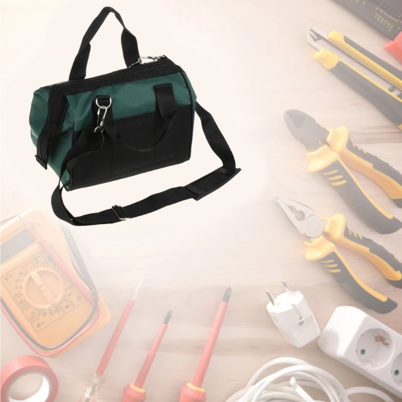 Waterproof Portable Small Tool Bag Durable Oxford Cloth Multiple Compartments for Electricians and Home Repairment
