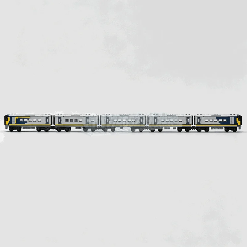 2036Parts Class 444 Desiro 5-Carriage Train Model MOC Custom Puzzle Building Blocks DIY Assembly Toy Railway Collection Display