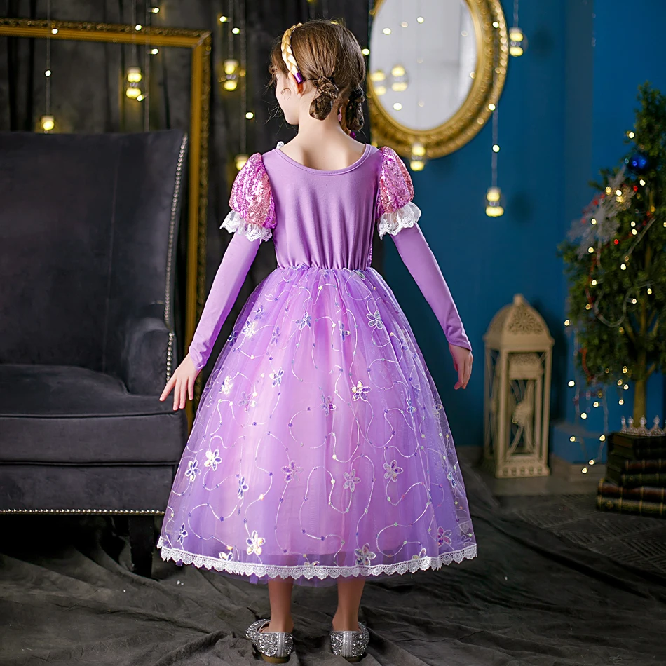 Children Girl Rapunzel Dress Kids Tangled Disguise Carnival Girl Princess  Costume Birthday Party Gown Outfit Clothes 2-10 Years - AliExpress 1501