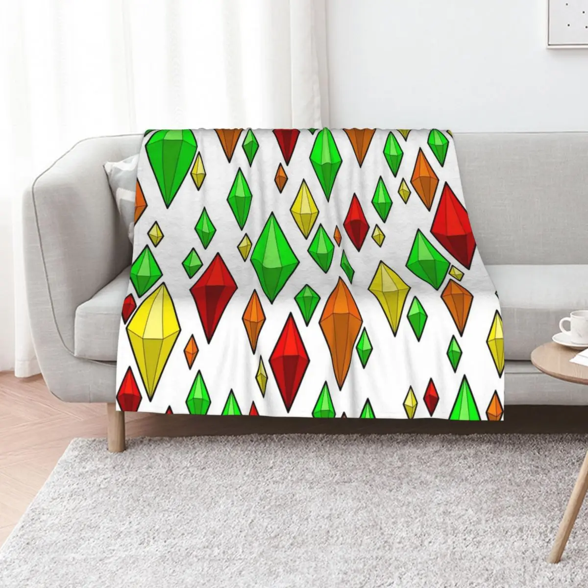 

Plumbobs Throw Blanket Single Decorative Sofas Bed covers Blankets For Baby Blankets