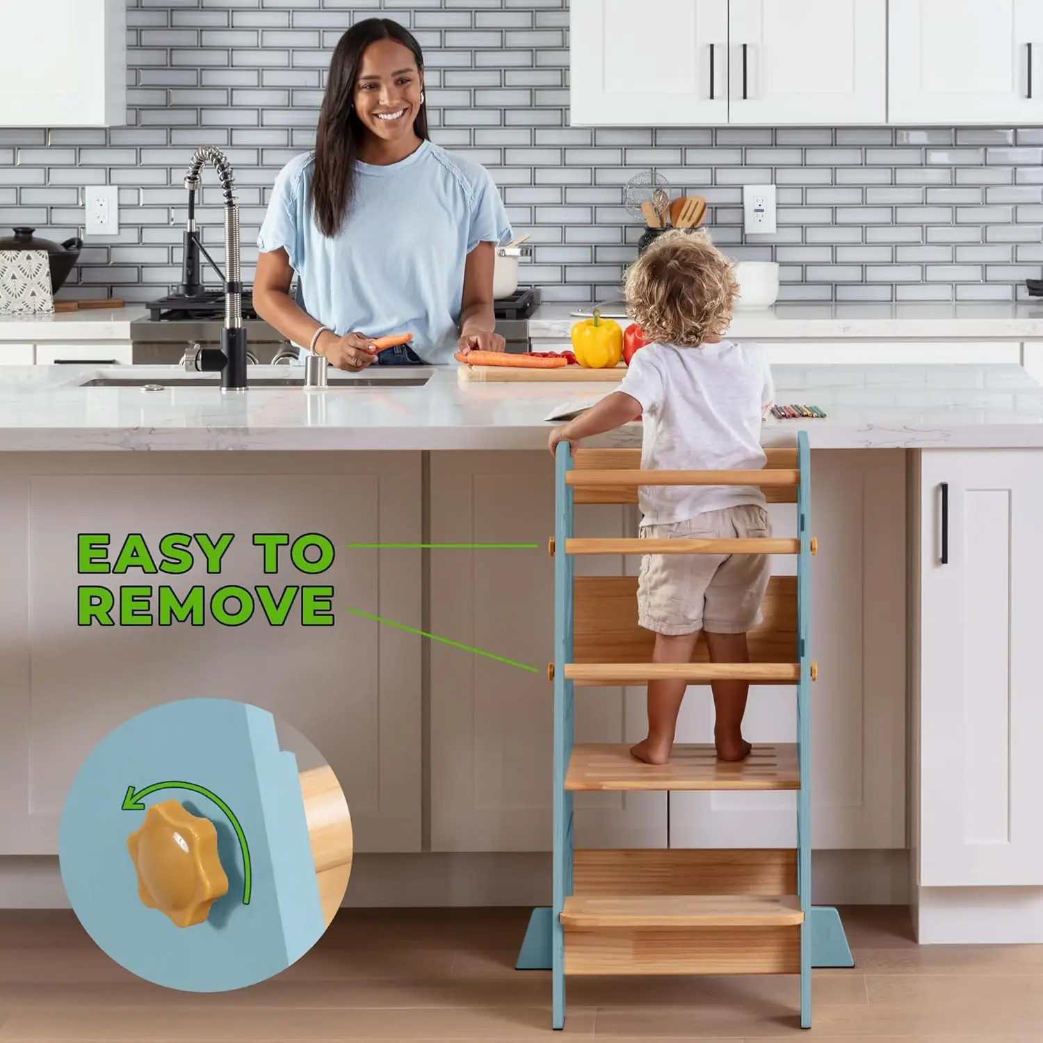 Standing Tower - Safe Montessori Step Stool for Toddlers, Perfect Tower for Learning New Skills - Ideal Helper for Little Kids i