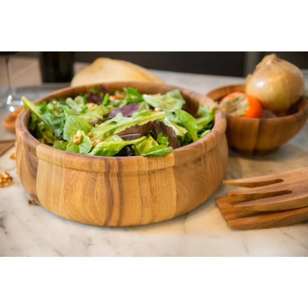 

Brand new Large Bead Rim Petaluma Salad Bowl, Acacia Wood, Brown