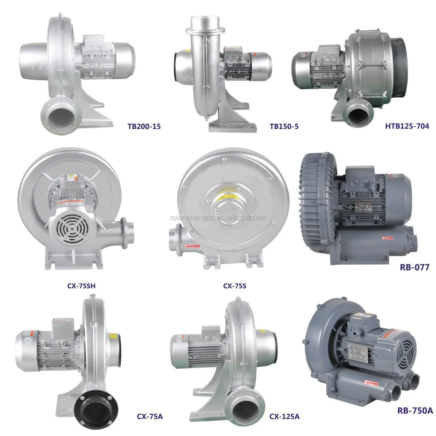 Sopladores turbo RB 220V/380V CE CCC ventilador centrífugo con ventilador de anillo