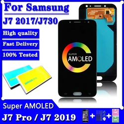 Super AMOLED For Samsung  J730 LCD J730F J7 Pro LCD Display Touch Screen Digitizer Assembly For Samsung J7 2017 Display