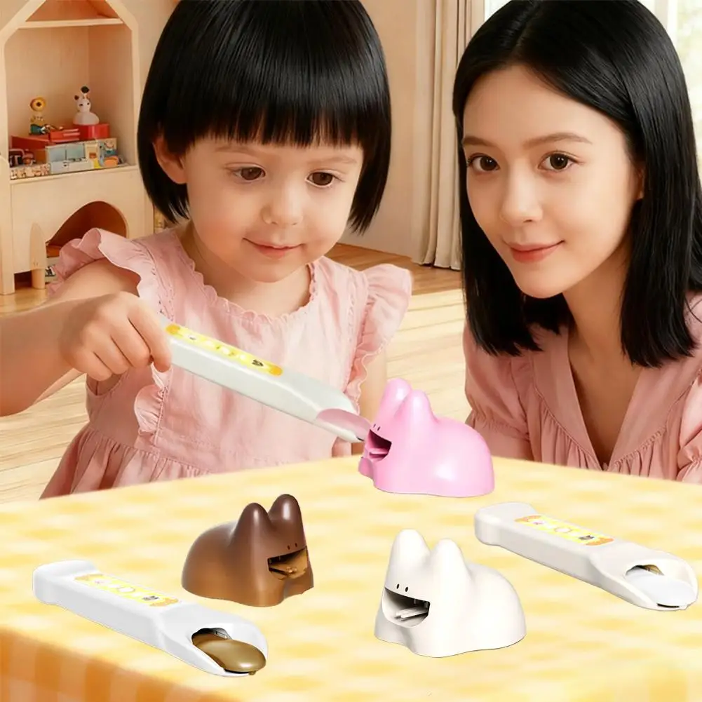 Rabbit Pudding Pretend Play Feeding Set Kids Simulation Play House Toy Early Education Interactive Toy with Kid-Safe Material