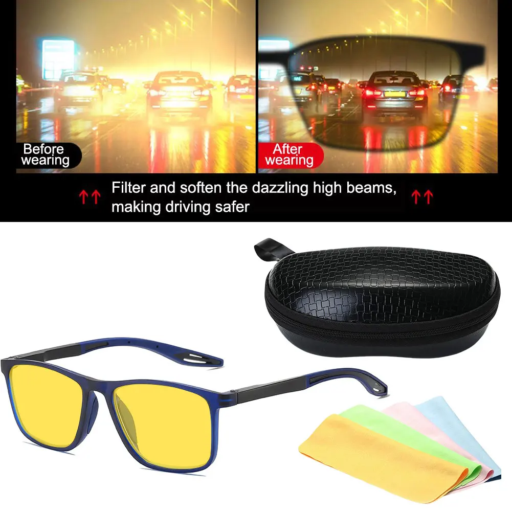 

Driving For Vight For Vision Anti-blue Light Glasses Light Glasses Set Eyewear Night- Vision- Metal Computer Glasses