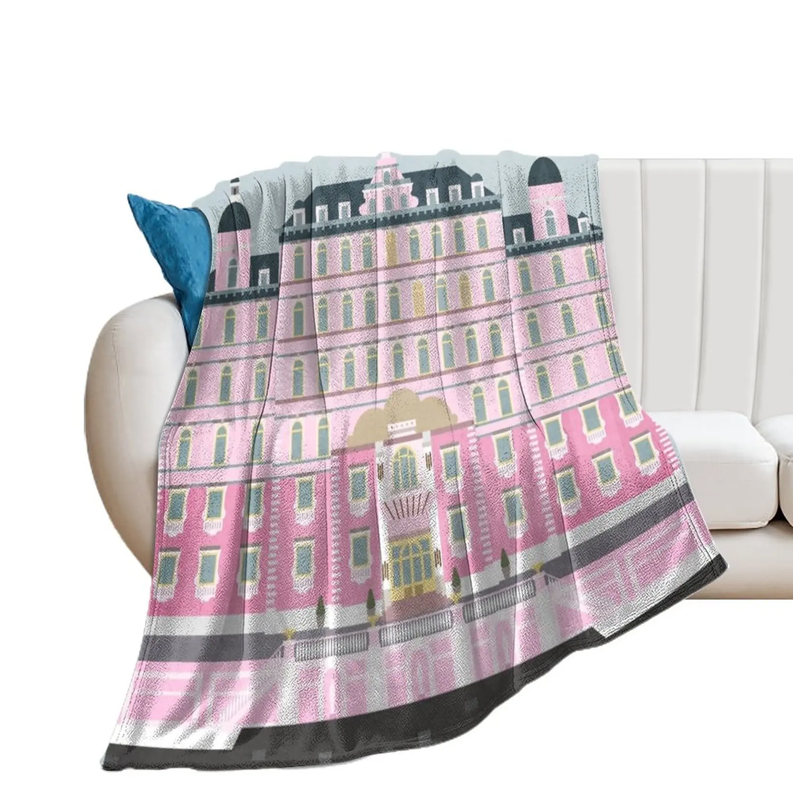 

Grand Budapest Hotel Throw Blanket Plaid on the sofa Flannel Fabric Blankets