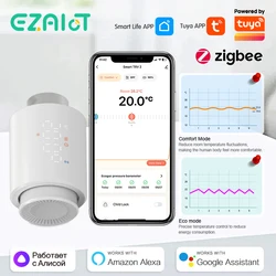 New TRV Zigbee Tuya Smart Thermostatic Radiator Valve Programmable Thermostat Temperature Heater Alexa Google Home Voice Control