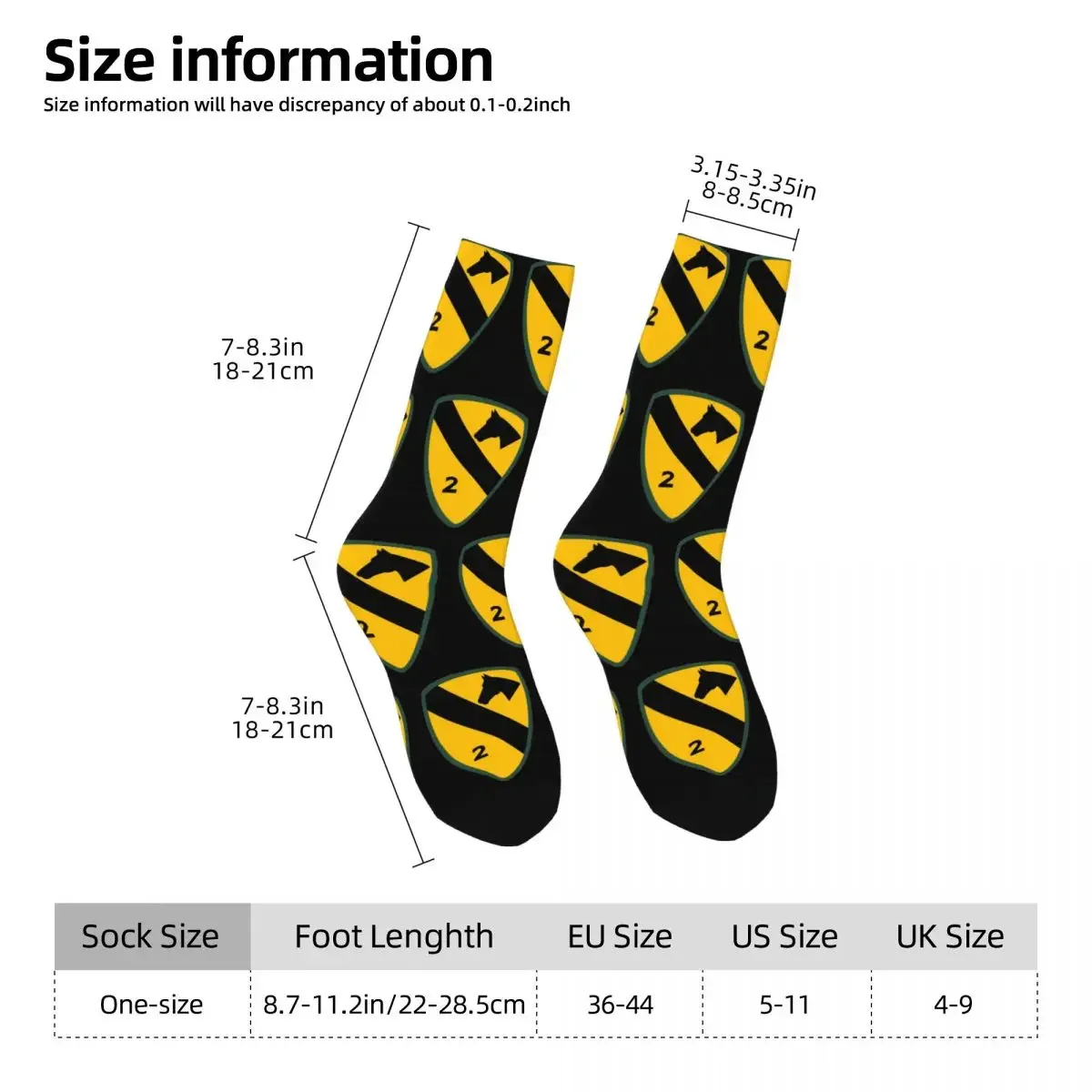 2ND BRIGADE - 1ST AIR CAVALRY Socks Harajuku Super Soft Stockings All Season Long Socks Accessories for Unisex Birthday Present