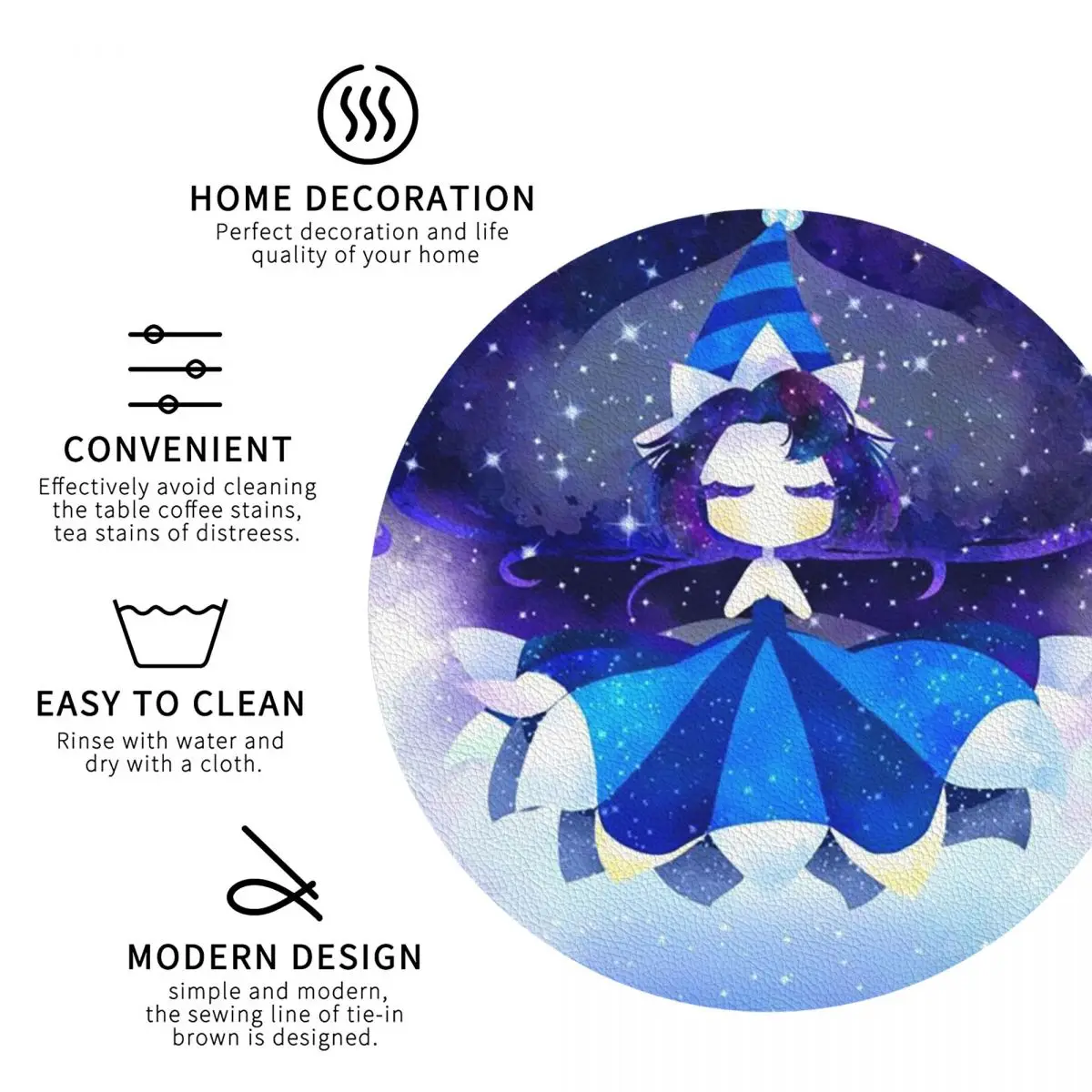 Cookie Run Kingdom Coasters Kitchen Placemats Waterproof Insulation Cup Coffee Mats For Decor Home Tableware Pads Set of 4