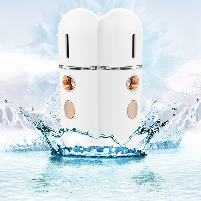 

ABUD-Portable Nano Mist Sprayer Mini USB Rechargeable Face Spray Facial Body Steamer Moisturizing Skin Sprayer
