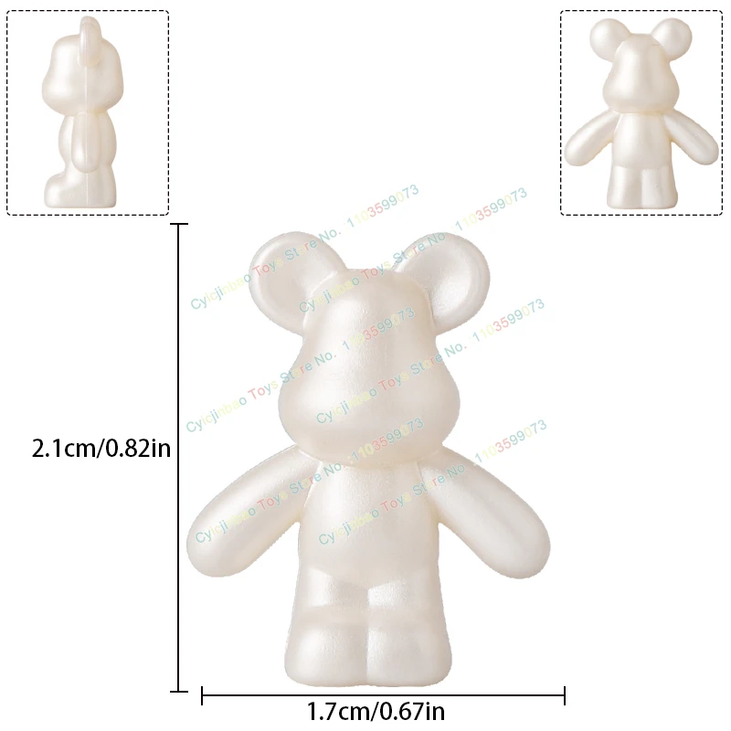 DF1001-1008 만화 시리즈 작은 곰 컬러 액션 피규어 크리 에이 티브 액세서리 모델 벽돌 어린이 장난감 생일 선물