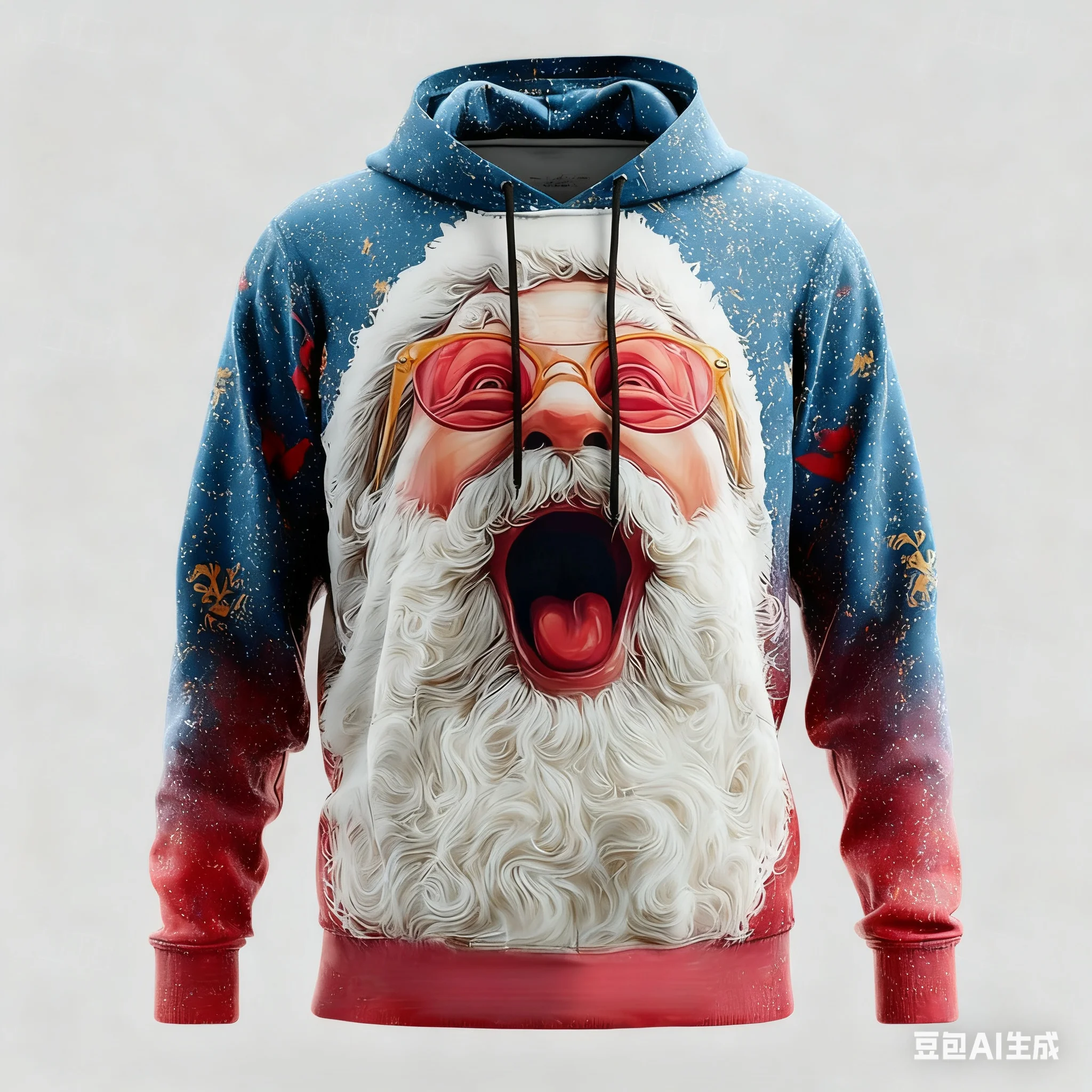 

Funny Christmas Theme Creative Santa Clause Graphic Men's Hoodies 3D Printed Long Sleeve Clothes Loose Casual Hooded Sweatshirts