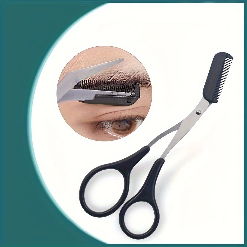 Three-piece stainless steel eyebrow clip comb Scissors Eyebrow trimmer Eyebrow trimmer tool