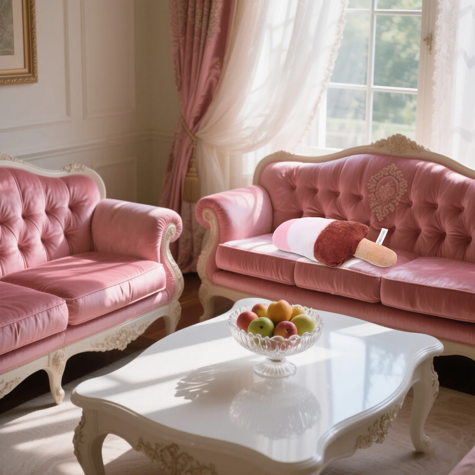 หมอนอิงรูปไอศกรีมสุดสร้างสรรค์ นุ่มสบาย ตกแต่งบ้าน ห้องเด็ก ของตกแต่งงานปาร์ตี้ ของเล่นเสมือนจริงสำหรับโชว์อาหาร