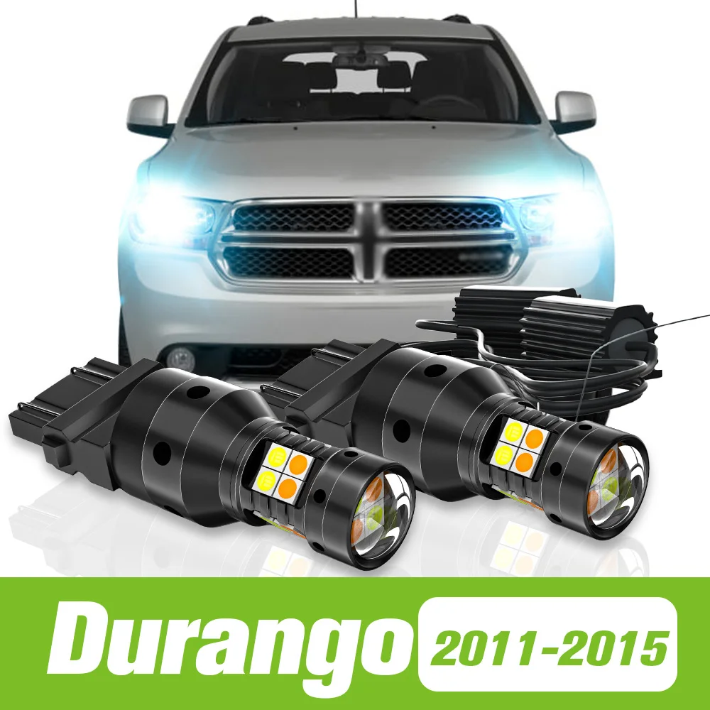 2pcs For Dodge Durango 2011-2015 Dual Mode LED Turn Signal+Parking Light 2012 2013 2014 Accessories