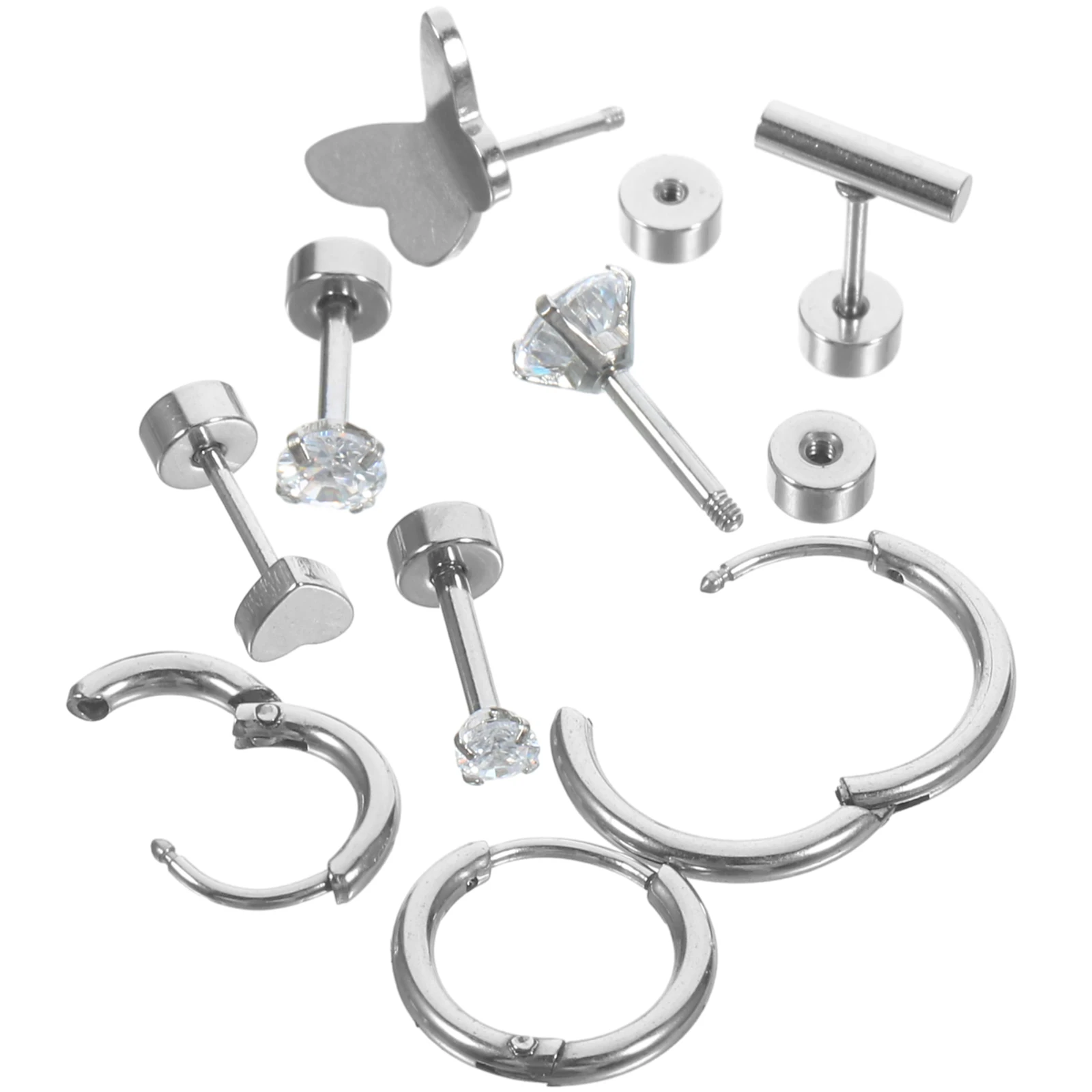 

9Pcs Small Hoop Earrings for Women Cartilage Earring Set Unique Look Fashion Jewelry Gift Hoop Earrings Cartilage Earring