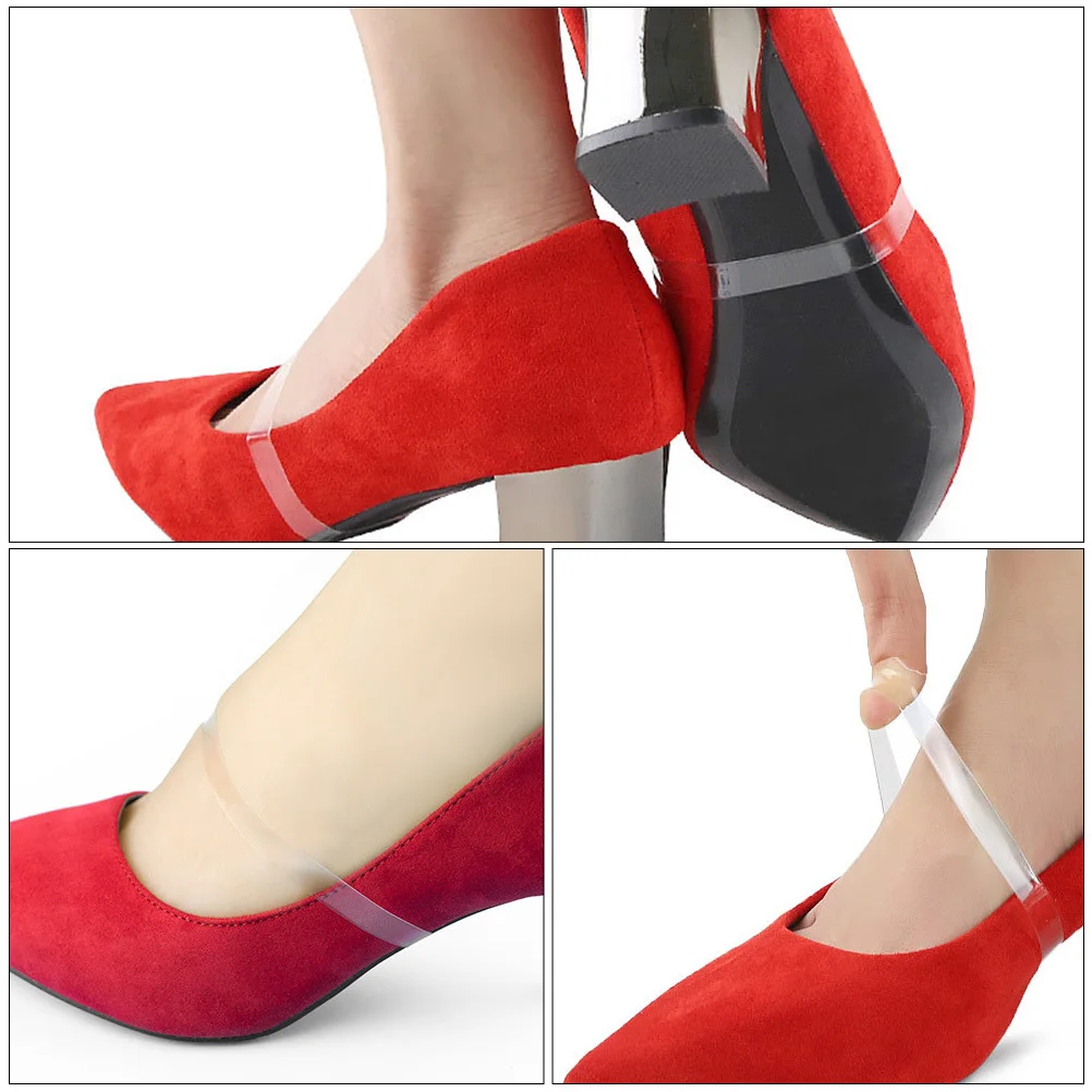 

5 пар эластичных прозрачных шнурков из ТПУ, фиксирующие ремни на прозрачном каблуке для широких ног, женские аксессуары на высоком каблуке, украшение для обуви