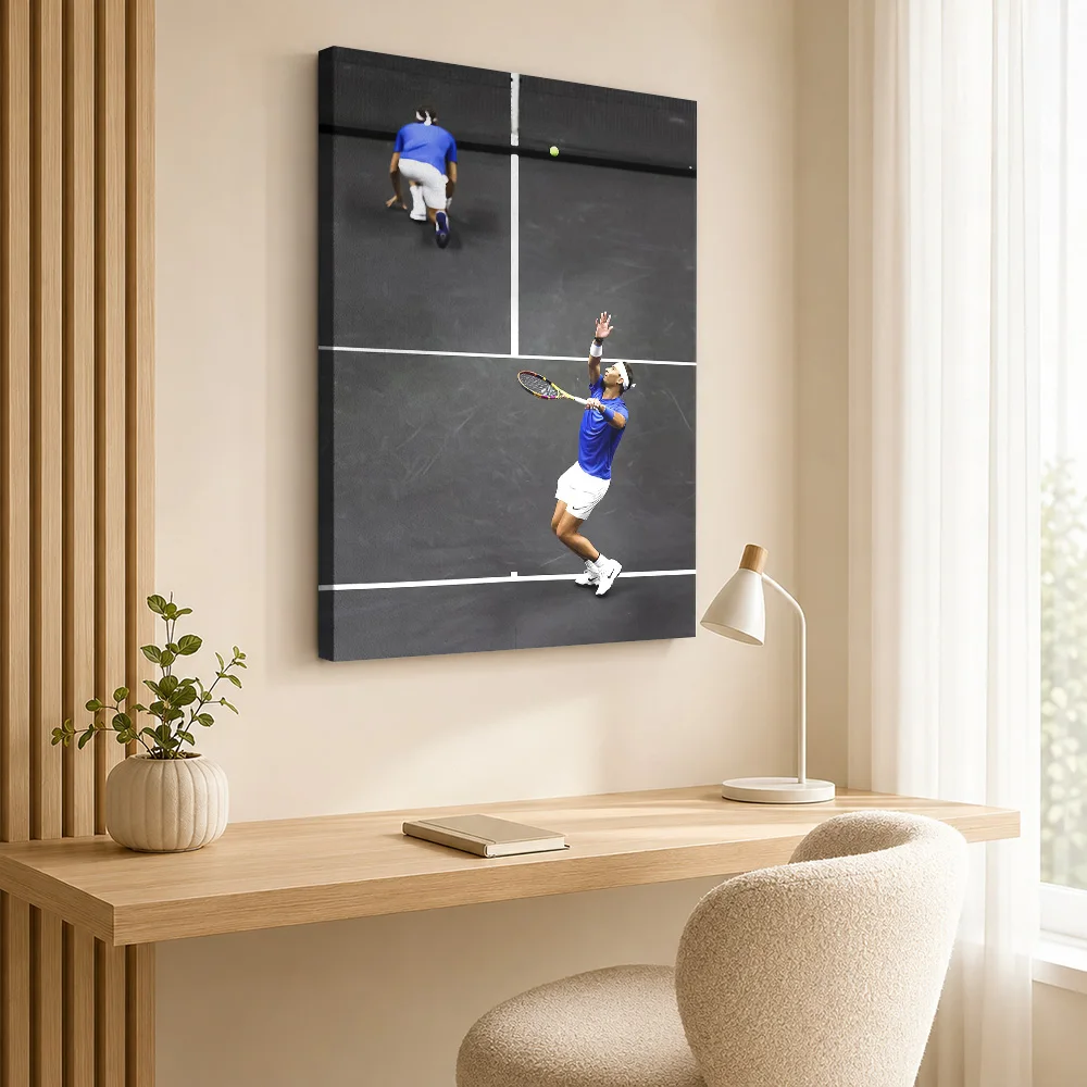 Roger and nadal Canvas Poster Personalized Modern Aesthetic Wall Art for Living Room Bedroom Decor Ready to Hang Gift for Fans