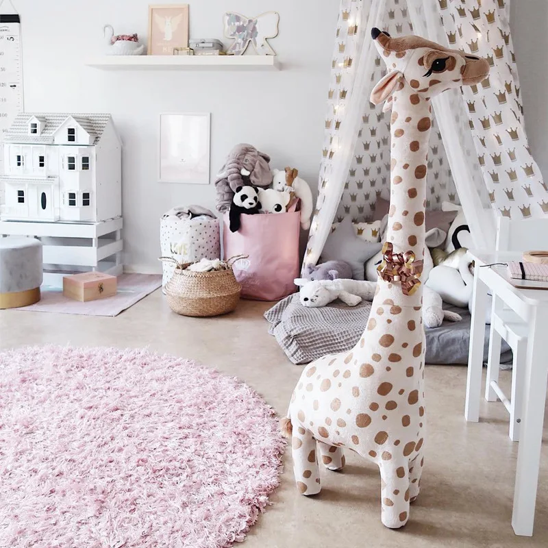 Children Plush Animal Doll Toy Big Size 40-85cm Cartoon Giraffe Baby Appease Plush Toys Soft Stuffed Giraffe Sleeping Doll Toys