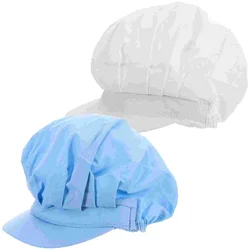 2 Pcs Chef Hat Hats Waiter Berets Caps Cleaning Working Cooking for Restaurant Dust