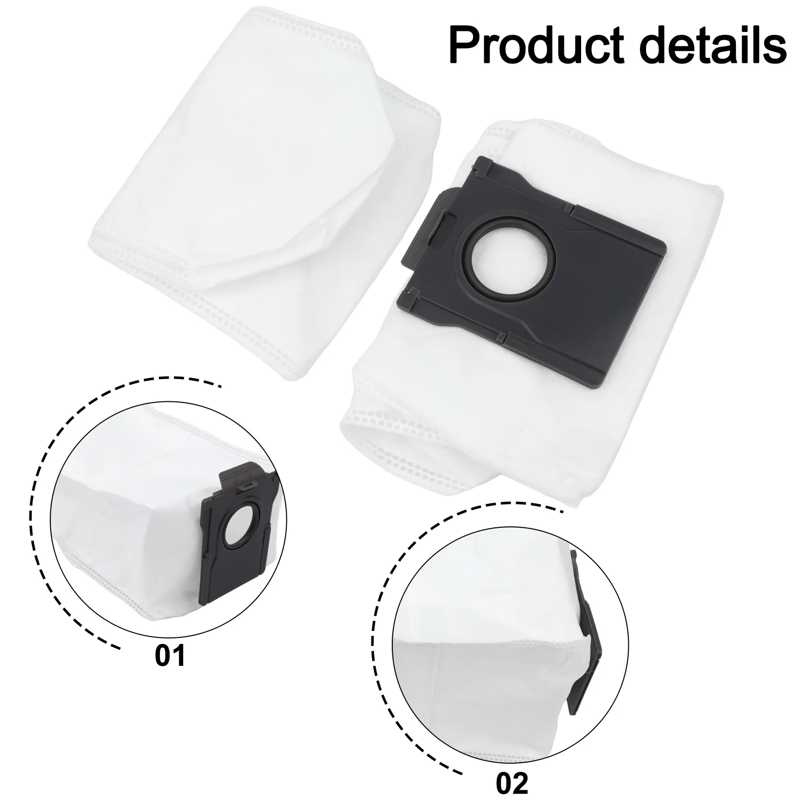 Uitgebreide filtratie met 8-pack stofzakken Geschikt voor D10 Plus Gen 2 en L10s Plus robotstofzuigers