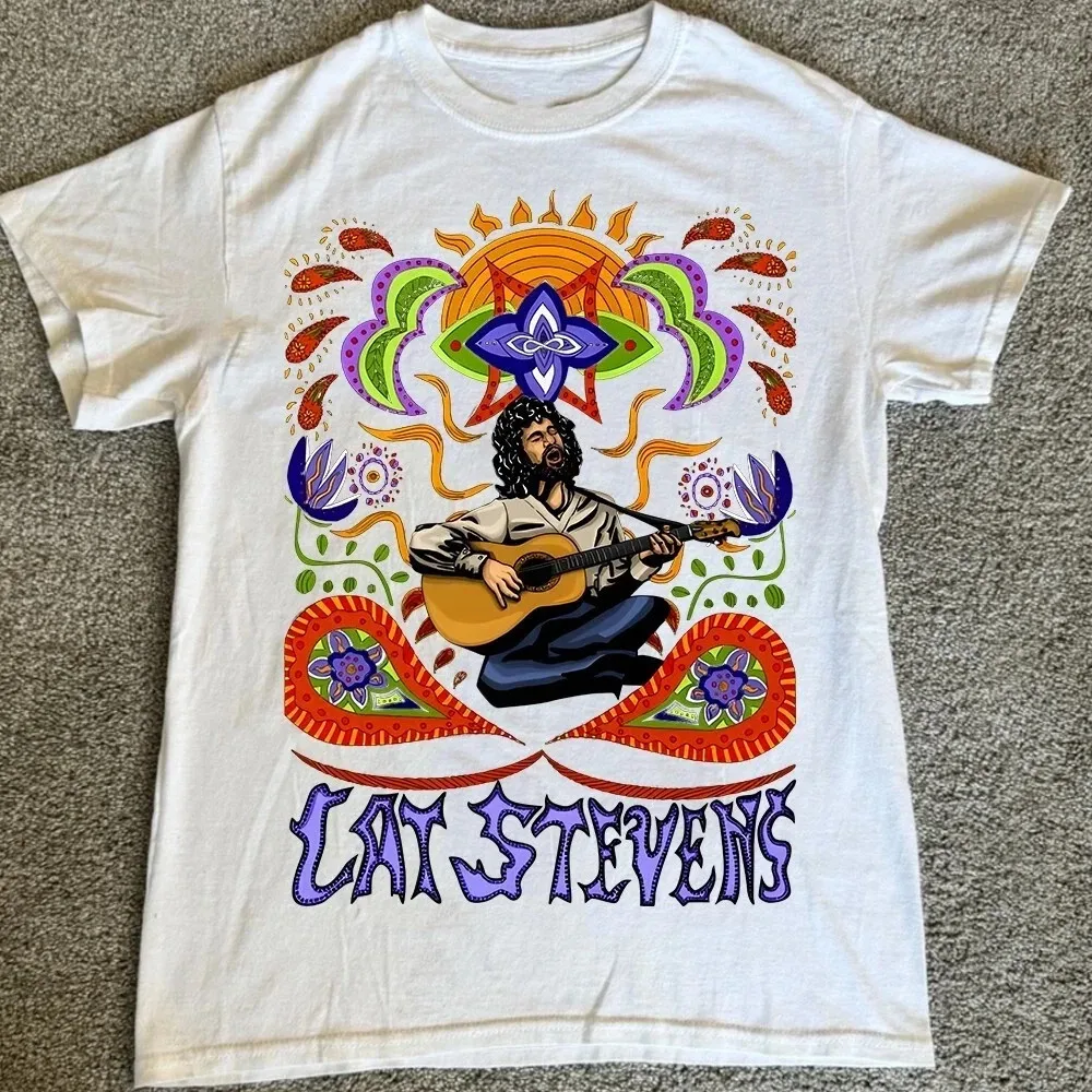 Very Rare Cat Stevens Art Ablum Music Tour T-shirt S to 5XL 2F1241